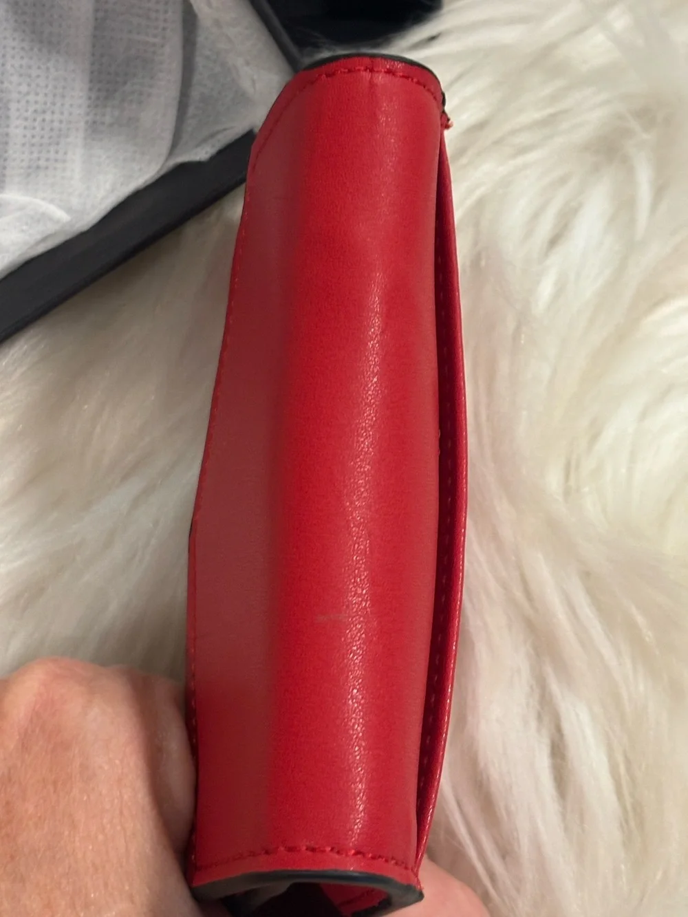 Saks Fifth Avenue Red Leather Wallet